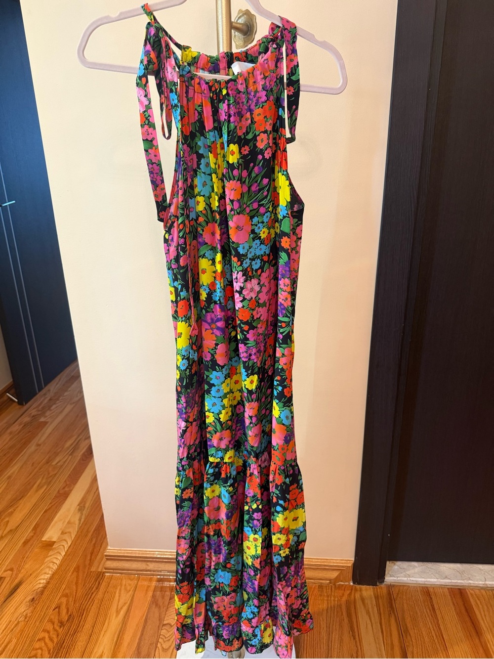 Vibrant Floral Silk Dress